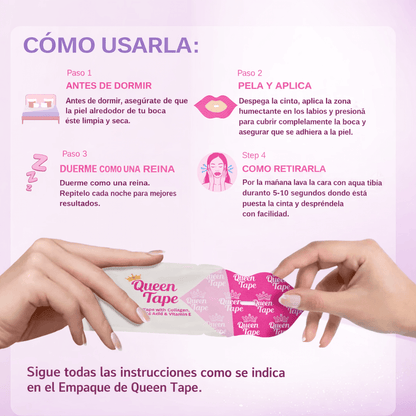 QueenTape | Hidrata y repara tus labios mientras duermes